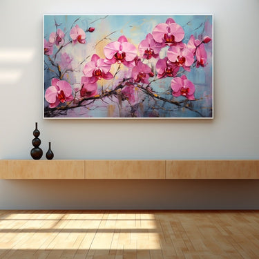 Orchid Flower Painting Acrylic